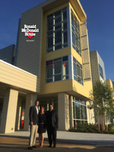 After donating the proceeds of his Father&rsquo;s Day Golf Tournament, Eric Reed was invited to attend the grand opening. Eric (left), is pictured here with Lou Ann DeVoogd, Executive Director of RMH, and Jimmy Farrell of Cox Communications.