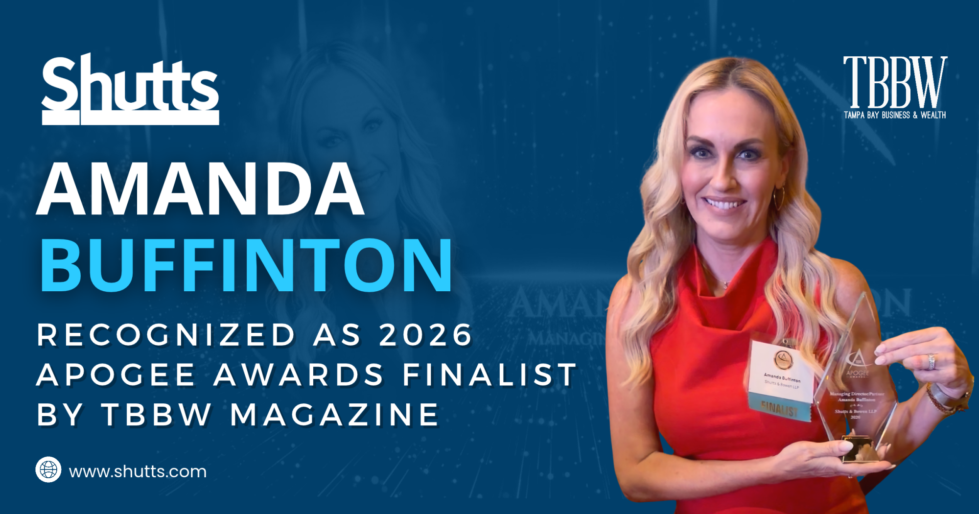 Amanda Buffinton Recognized as 2026 Apogee Awards Finalist by TBBW Magazine Amanda Buffinton Recognized as 2026 Apogee Awards Finalist by TBBW Magazine