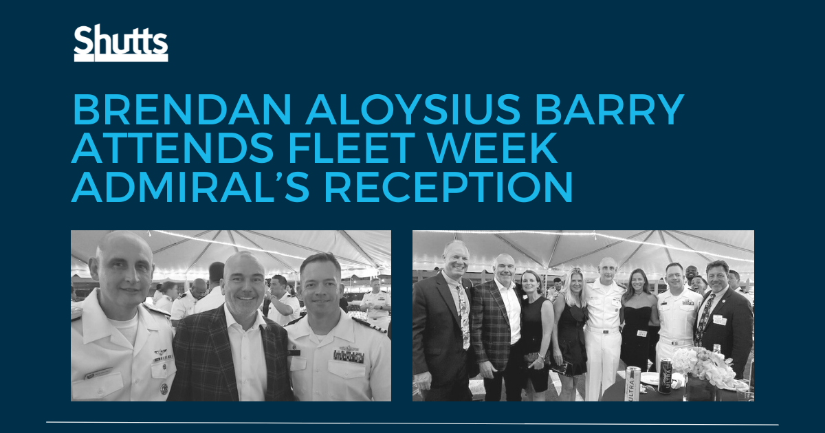 Brendan Aloysius Barry Attends Fleet Week Admiral&rsquo;s Reception