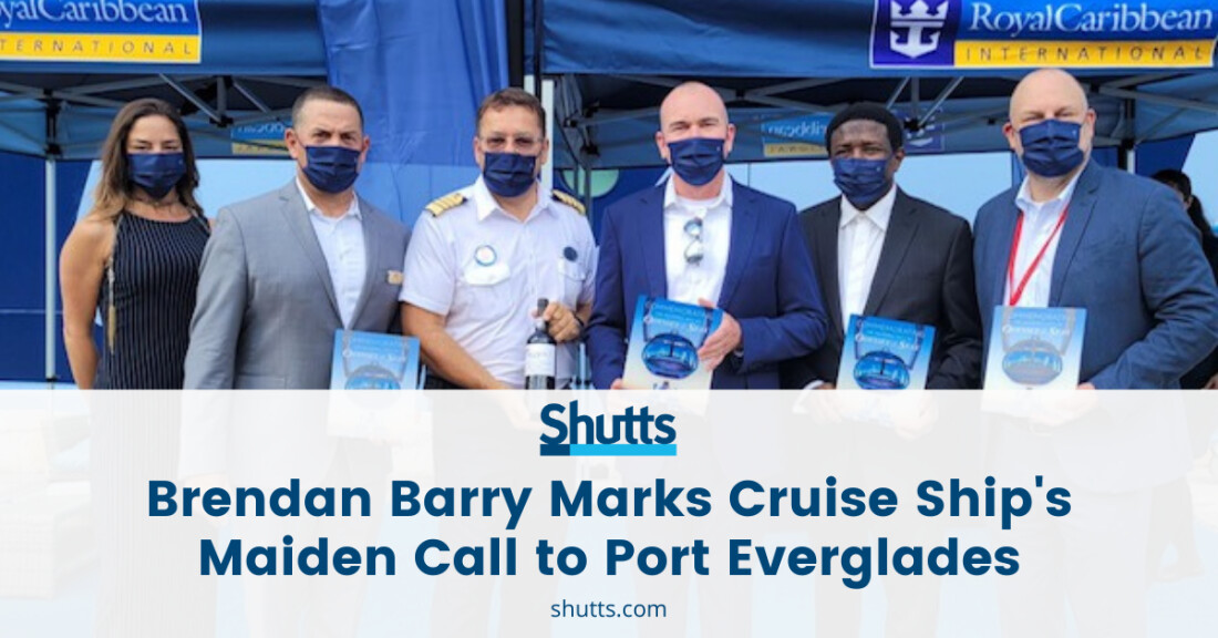 Brendan Barry Marks Cruise Ship&rsquo;s Maiden Call to Port Everglades