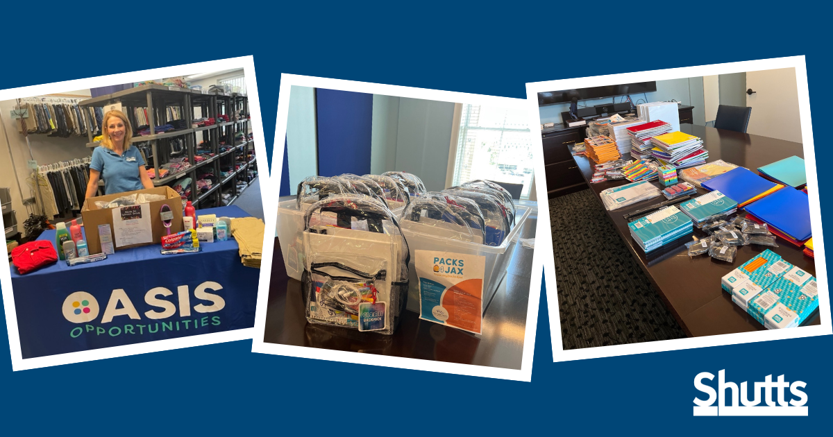 Back to School 2 Shutts & Bowen Collects School Supplies for Florida Children