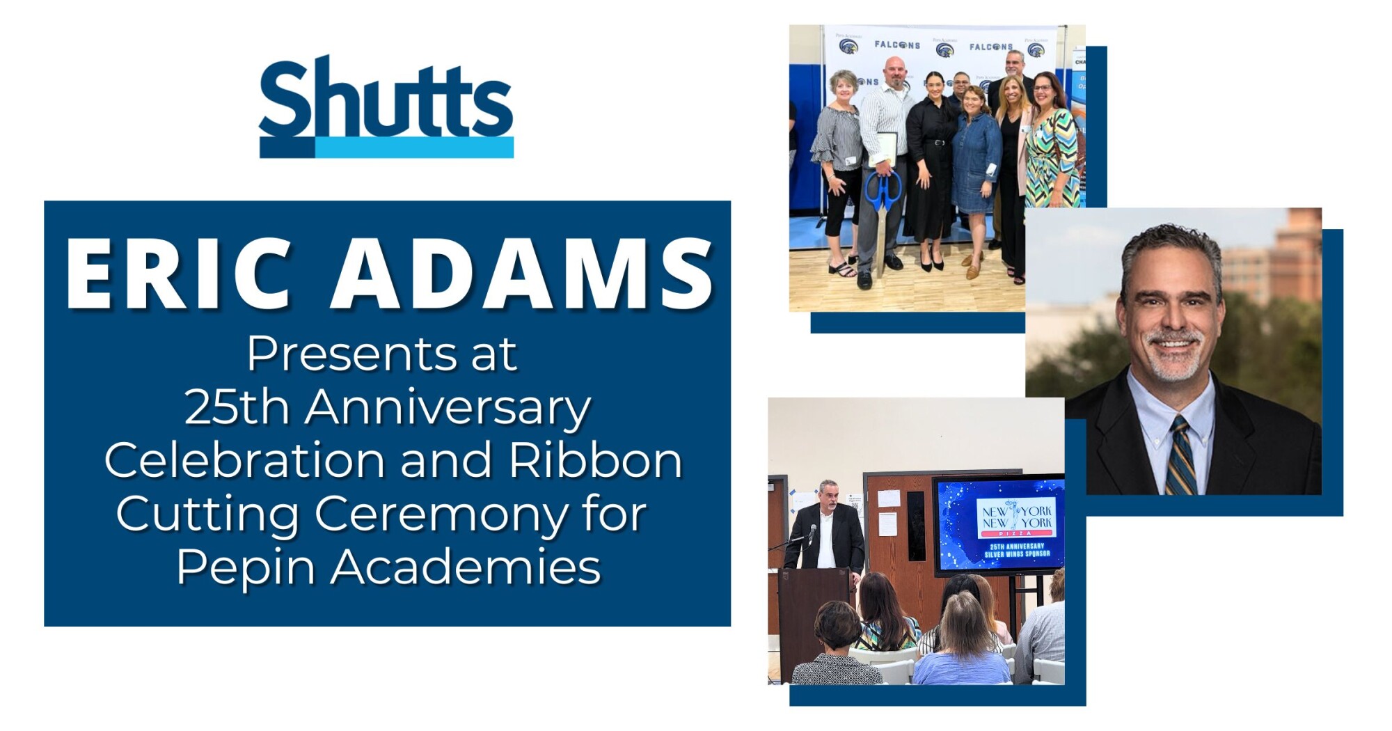 Eric Adams Presents at 25th Anniversary Celebration and Ribbon Cutting Ceremony at Pepin Academies Eric Adams Presents at 25th Anniversary Celebration and Ribbon Cutting Ceremony at Pepin Academies