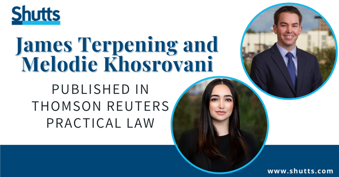 James Terpening and Melodie Khosrovani Published in Thomson Reuters Practical Law James Terpening and Melodie Khosrovani Published in Thomson Reuters Practical Law