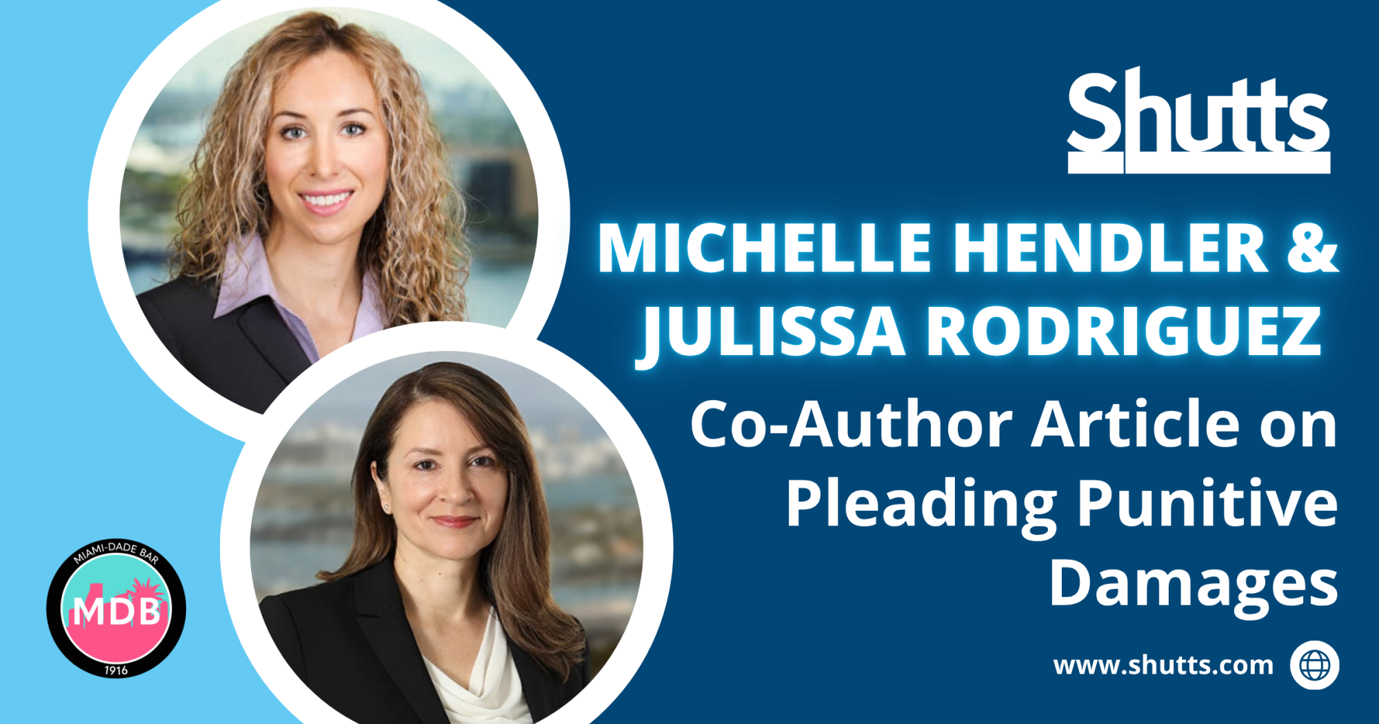  Michelle Hendler and Julissa Rodriguez Co-Author Article on Pleading Punitive Damages