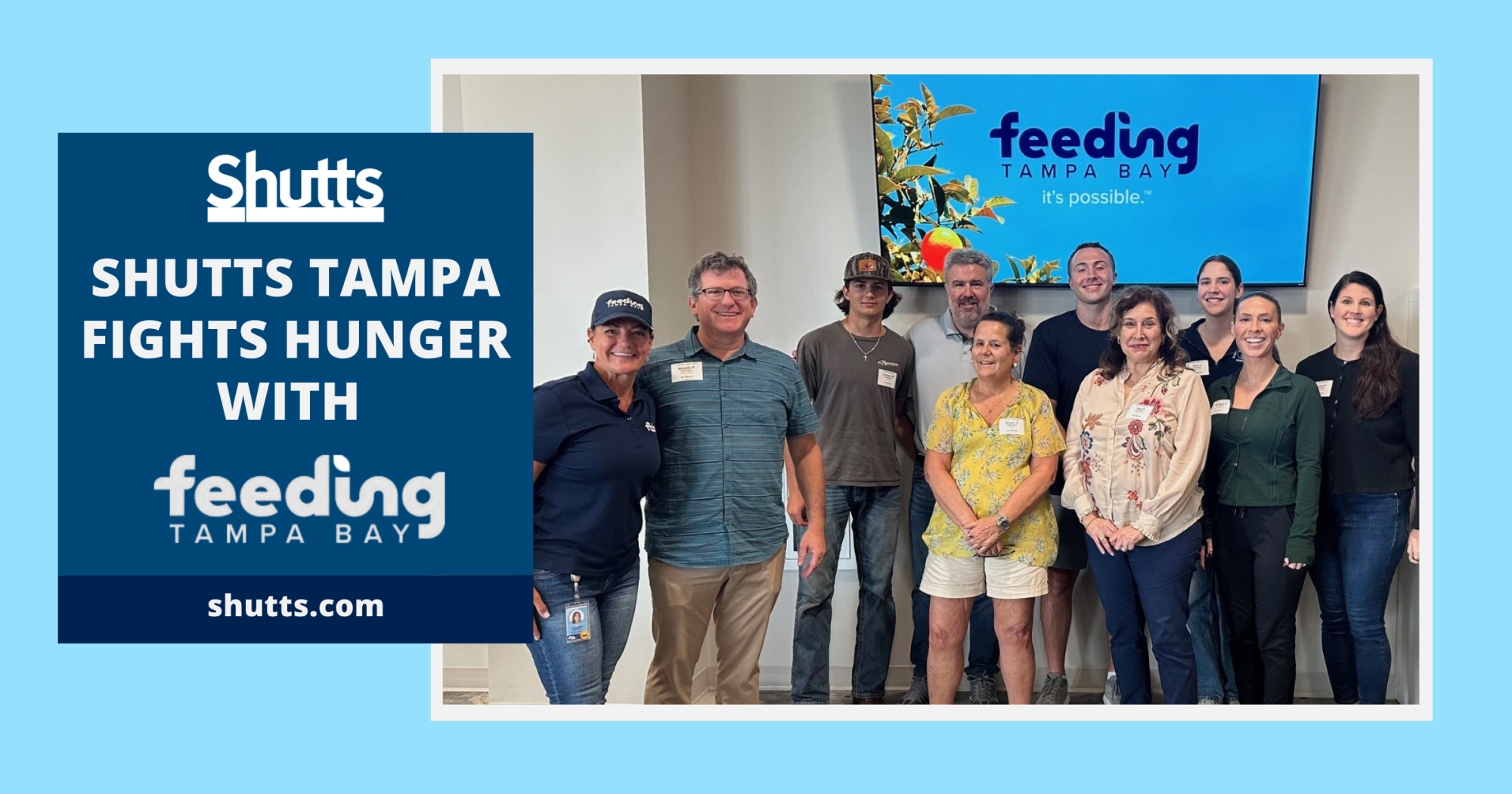 Shutts Tampa Volunteers with Community Service Project Supporting Feeding Tampa Bay Shutts Tampa Volunteers with Community Service Project Supporting Feeding Tampa Bay