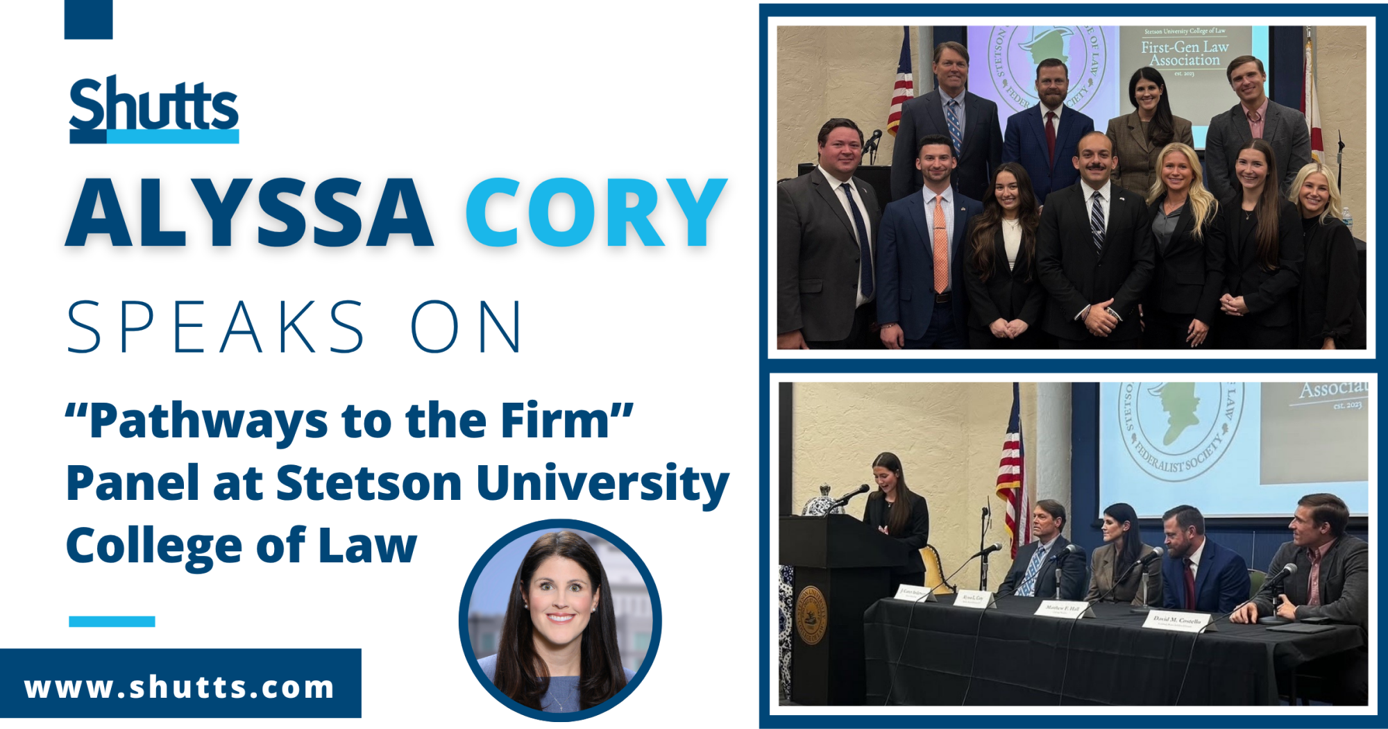 Alyssa Cory Speaks on &ldquo;Pathways to the Firm&rdquo; Panel at Stetson University College of Law