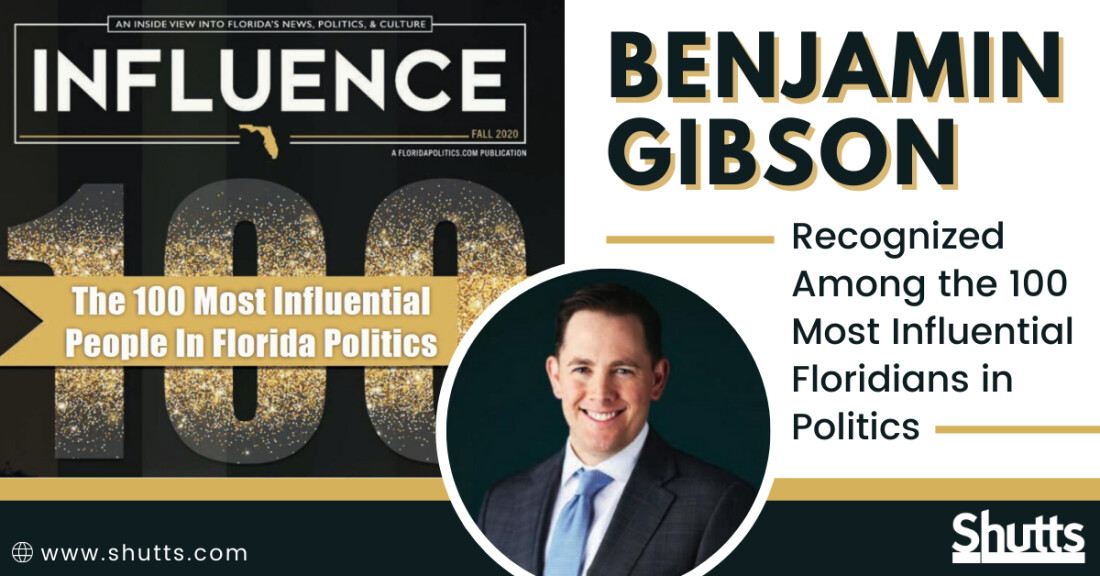 Ben Gibson Named to INFLUENCE 100 Ben Gibson Named to INFLUENCE 100