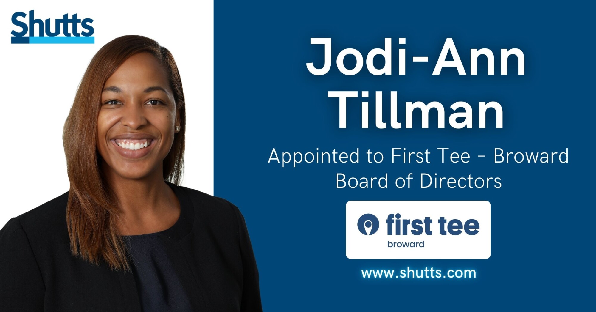 Jodi-Ann Tillman Appointed to First Tee – Broward Board of Directors Jodi-Ann Tillman Appointed to First Tee – Broward Board of Directors