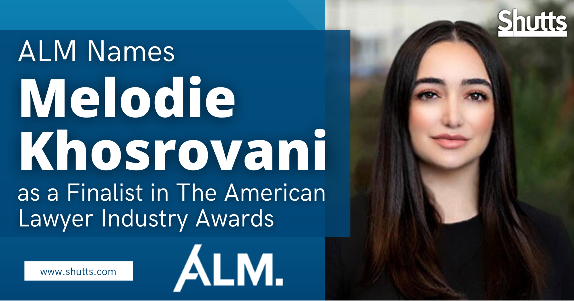 ALM Names Melodie Khosrovani as a Finalist in The American Lawyer Industry Awards