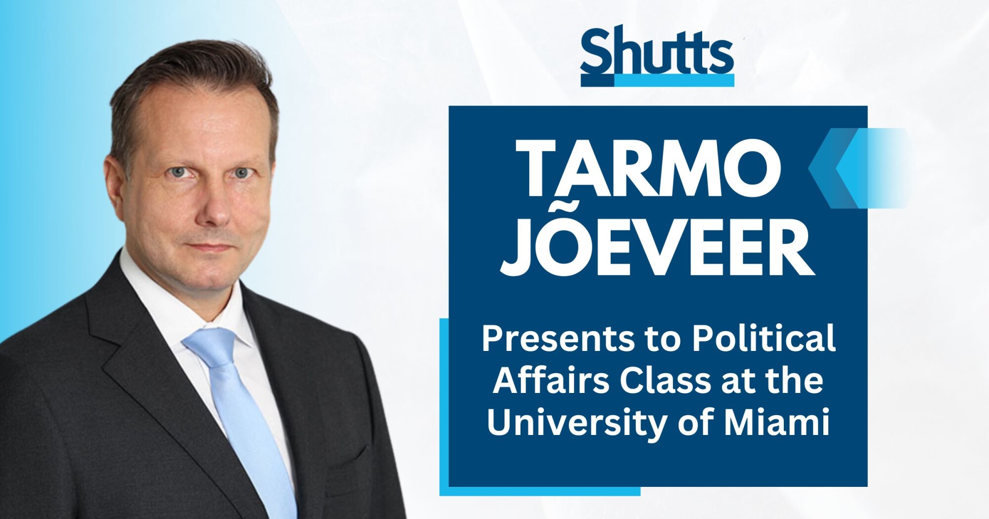 Tarmo Jõeveer Presents to Political Affairs Class at UM Tarmo Jõeveer Presents to Political Affairs Class at UM