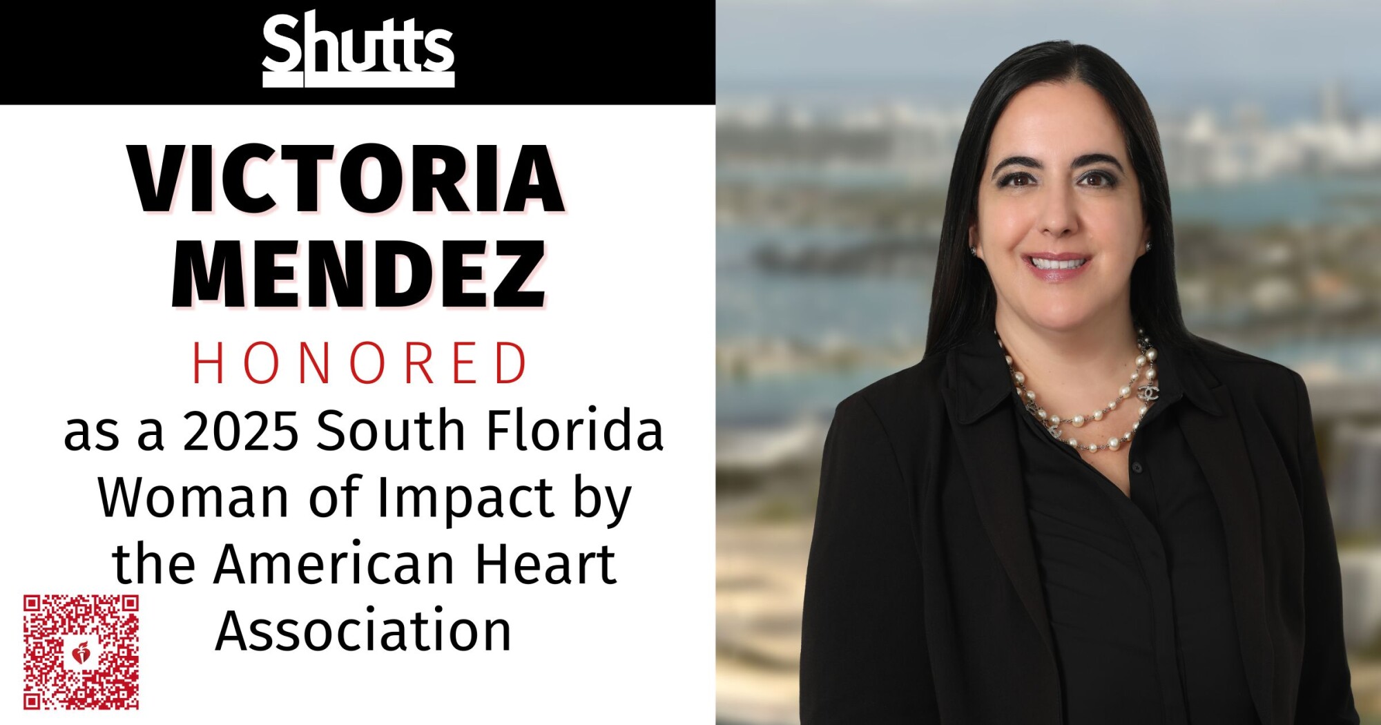 Victoria Méndez Honored as a 2025 South Florida Woman of Impact by the American Heart Association Victoria Méndez Honored as a 2025 South Florida Woman of Impact by the American Heart Association