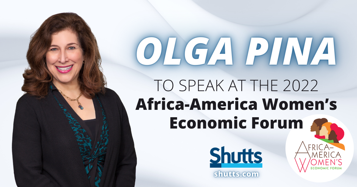Olga Pina to Speak at the 2022 Africa-America Women’s Economic Forum Olga Pina to Speak at the 2022 Africa-America Women’s Economic Forum