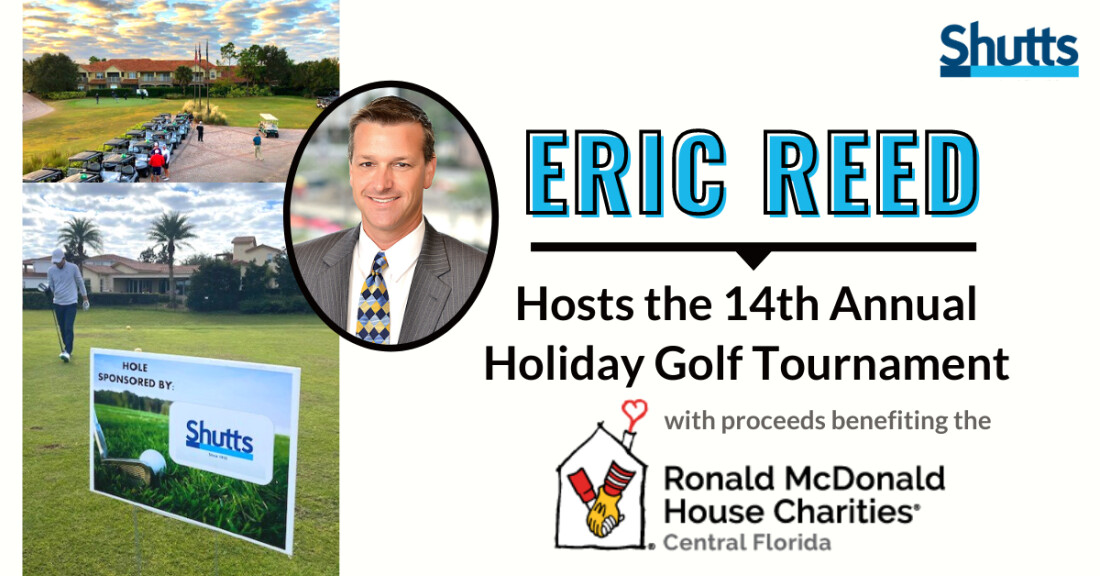 Eric Reed Hosts 14th Annual Holiday Golf Tournament with proceeds benefiting the Ronald McDonald House Charities&reg; of Central Florida