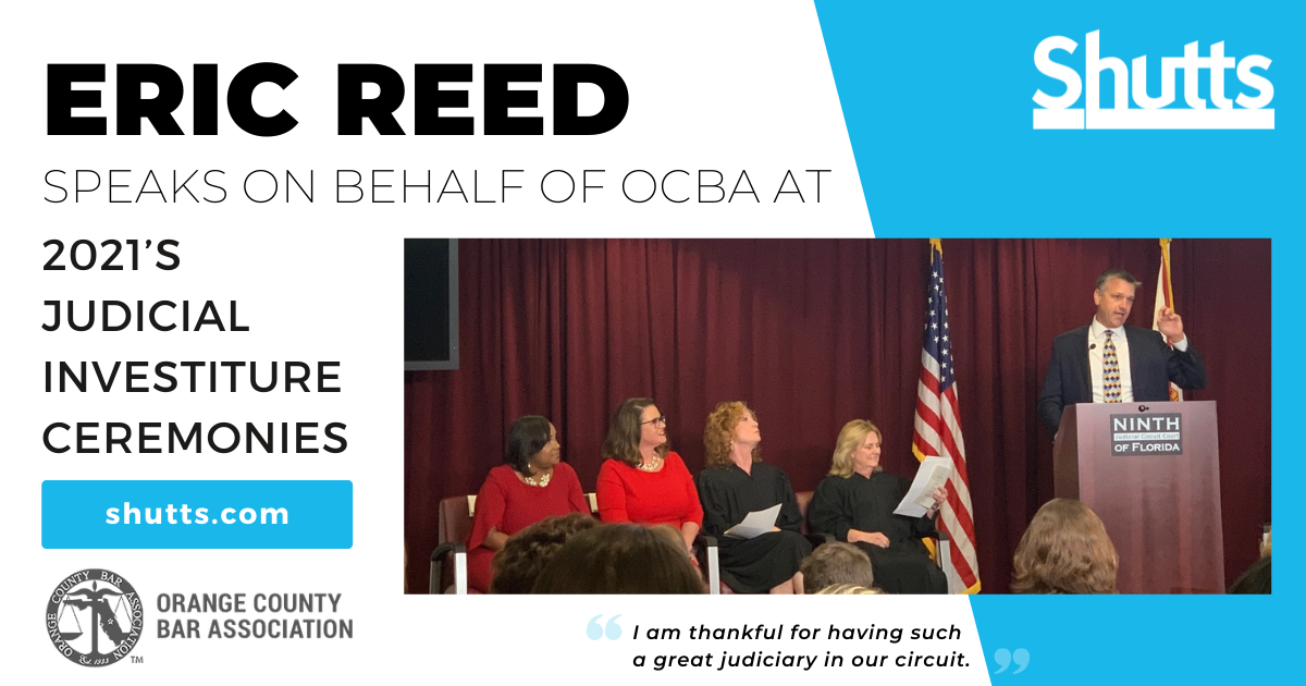 Eric Reed Speaks on Behalf of OCBA at 2021’s Judicial Investiture Ceremonies Eric Reed Speaks on Behalf of OCBA at 2021’s Judicial Investiture Ceremonies