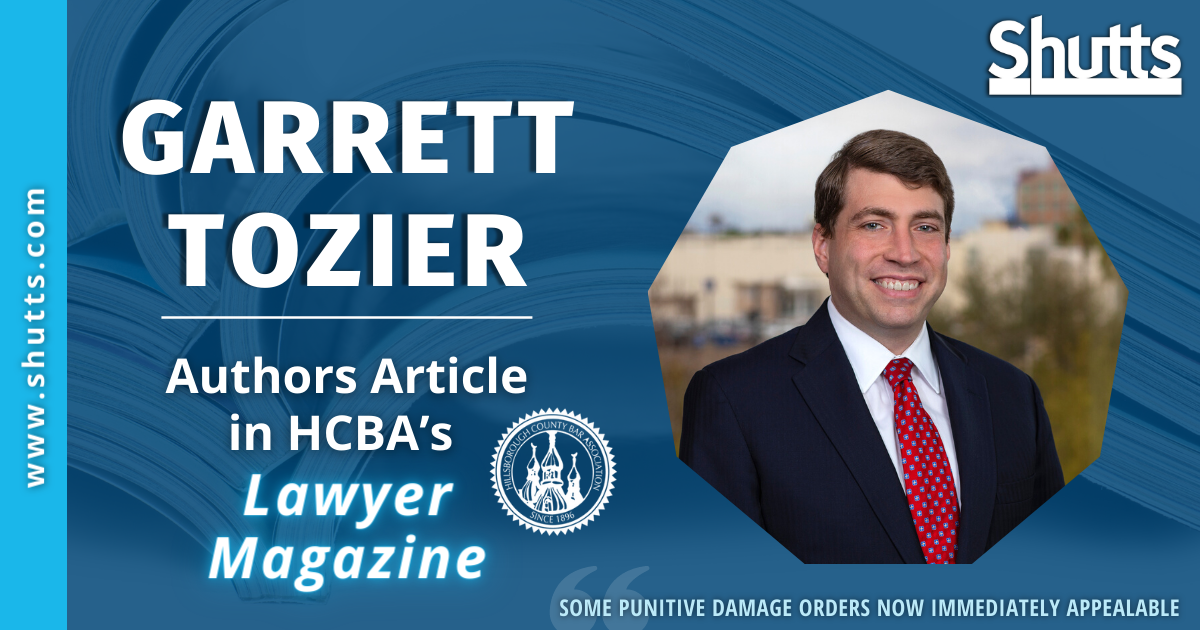 Garrett Tozier Authors Article in HCBA’s Lawyer Magazine Garrett Tozier Authors Article in HCBA’s Lawyer Magazine