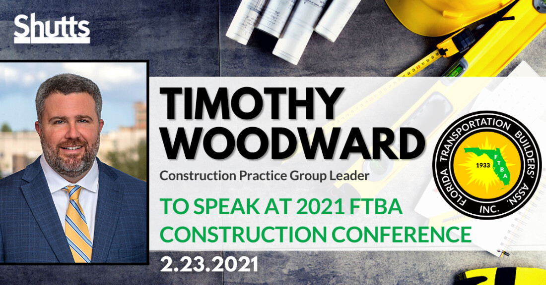 Timothy Woodward to Present at the 2021 Florida Transportation Builder’s Association Conference Timothy Woodward to Present at the 2021 Florida Transportation Builder’s Association Conference