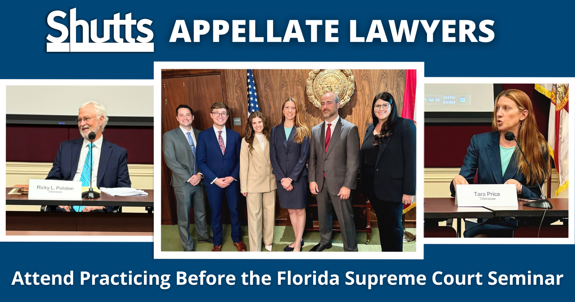 Shutts Appellate Lawyers Attend Practicing Before the Florida Supreme Court Seminar Shutts Appellate Lawyers Attend Practicing Before the Florida Supreme Court Seminar