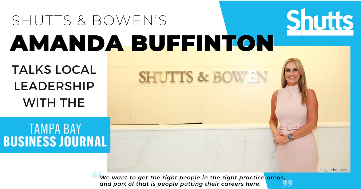Amanda Buffinton Talks Local Leadership with the Tampa Bay Business Journal Amanda Buffinton Talks Local Leadership with the Tampa Bay Business Journal