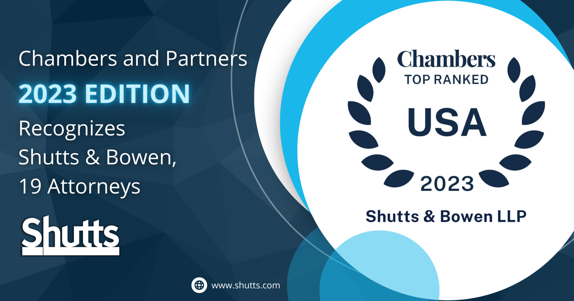 Chambers and Partners 2023 Edition Recognizes Shutts & Bowen, 19 Attorneys Chambers and Partners 2023 Edition Recognizes Shutts & Bowen, 19 Attorneys