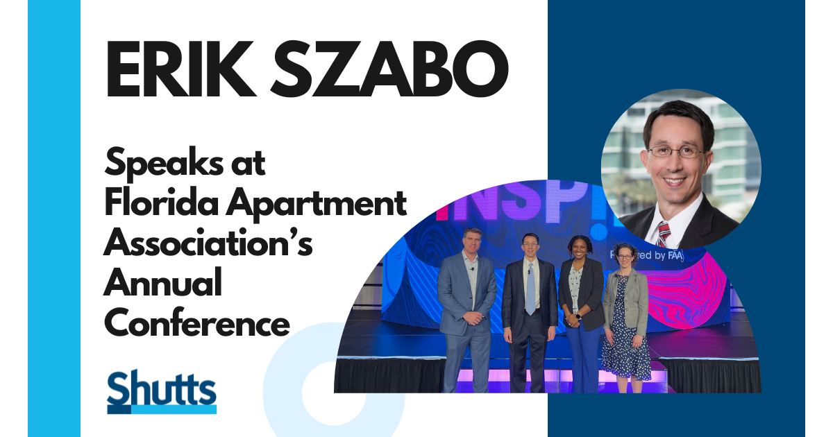 Erik Szabo Speaks at Florida Apartment Association&rsquo;s Annual Conference