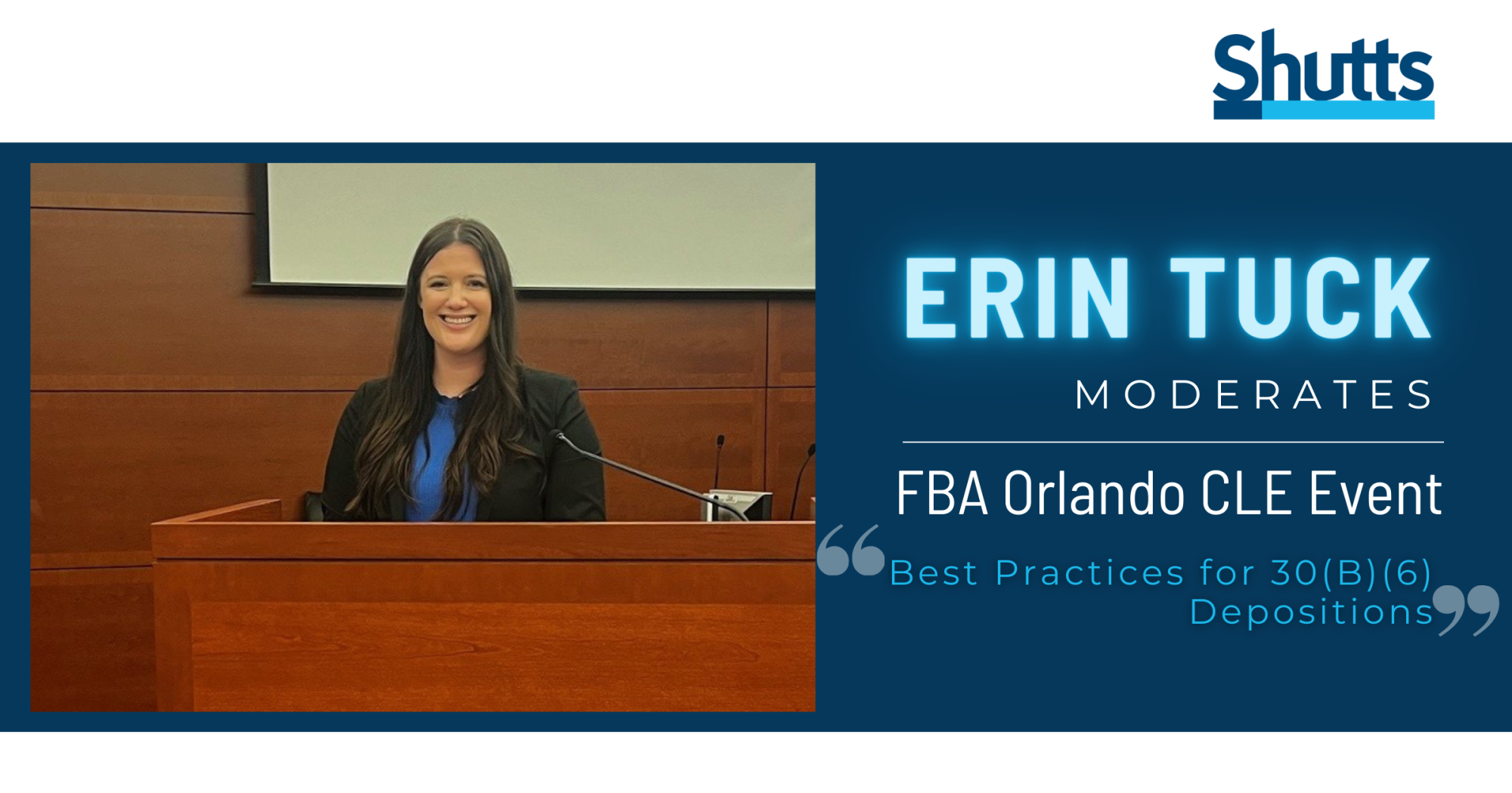 Erin Tuck Moderates FBA Orlando CLE Event Erin Tuck Moderates FBA Orlando CLE Event