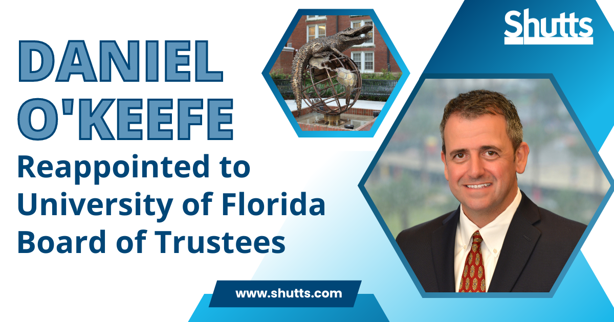 Daniel O’Keefe Reappointed to University of Florida Board of Trustees Daniel O’Keefe Reappointed to University of Florida Board of Trustees