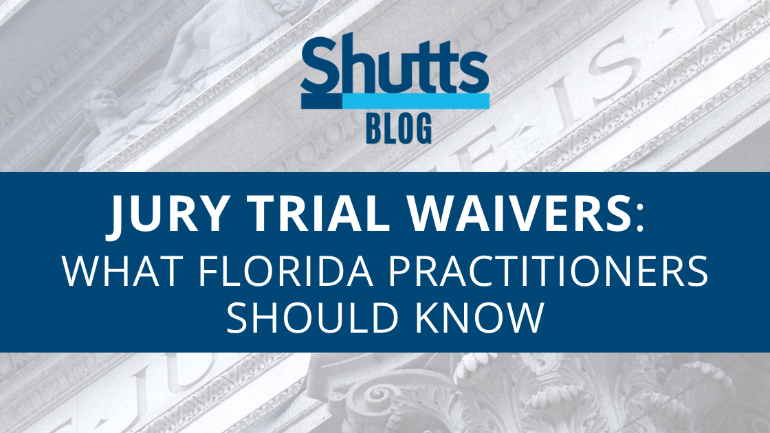 Introduction  Jury trial waivers are common contract provisions found in commercial leases, construction contracts, purchase agreements, and other business agreements. Although these provisions are often overlooked during contract negotiations, they can significantly impact litigation strategy if a dispute later arises.  Unlike arbitration agreements, which are governed by both state and federal statutes, jury trial waivers are contractual. While the right to a jury trial is an important constitutional right under the state Constitution, in Florida, contract waivers of the right to a jury trial are generally enforceable, provided the waiver is entered into knowingly, voluntarily, and intelligently. See Amquip Crane Rental, LLC v. Vercon Constr. Mgmt., Inc., 60 So. 3d 536 (Fla. 4th DCA 2011). Because the right to a jury trial is constitutionally protected, Florida courts scrutinize these provisions carefully before enforcing them.   Drafting Effective Jury Trial Waivers  Careful drafting is often the best defense against a later challenge to the enforceability of a jury trial waiver. To maximize the likelihood that a waiver will be enforced, practitioners should use clear, unambiguous language that expressly states each party knowingly, voluntarily, and intelligently waives its constitutional right to a trial by jury. Placing the provision under a separate heading and using bold, capitalized, or otherwise conspicuous text may further support the argument that the waiver was entered into knowingly and voluntarily. See &sect; 672.204 Form 8 Jury Waiver Clause, 1 Fla. UCC Forms F.S.A. &sect; 672.204 Form 8 (4th ed.).   Practitioners should also pay careful attention to the scope of the waiver. Narrowly drafted provisions may apply only to claims arising directly under the contract, while broader language&mdash;such as disputes &ldquo;arising out of or relating to&rdquo; the agreement or the parties&rsquo; relationship&mdash;may extend to related tort claims and other non-contractual claims. Id.   Notably, Florida courts have rejected arguments that a jury trial waiver is unenforceable merely because it appears in a contract of adhesion, involves a large corporation contracting with an individual, or was executed by an unrepresented party. See, e.g., Wave Length Hair Salons of Fla., Inc. v. CBL & Assocs. Props., Inc., No. 6:17-cv-1532-Orl-40TBS, 2018 WL 3817763, at *5 (M.D. Fla. Aug. 10, 2018) (holding that a jury trial waiver in a &ldquo;take-it-or-leave-it&rdquo; situation was not unconscionable and remained enforceable despite the parties&rsquo; unequal bargaining positions); Collins v. Countrywide Home Loans, Inc., 680 F. Supp. 2d 1287, 1295 (M.D. Fla. 2010) (&ldquo;[A] term in a contract waiving a party&rsquo;s right to a jury trial is not unenforceable even though one party to a contract is a large corporation and the other party is simply an individual who is in need of the corporation&rsquo;s services.&rdquo;).   Accordingly, practitioners seeking to maximize enforceability should focus less on the relative bargaining power of the parties and more on ensuring that the waiver is drafted clearly, presented conspicuously, and broad enough to encompass the dispute(s) the parties intend to cover.  Practical Considerations for Litigators  Questions concerning the right to a trial by jury should be resolved in favor of the party seeking a jury trial. See Pierre&rsquo;s Caribbean Cuisine LLC v. LeaseFlorida LLC, 408 So. 3d 853, 855 (Fla. 3d DCA 2025). At the same time, Florida courts have consistently enforced contractual jury trial waivers where the party against whom enforcement is sought agreed to the waiver.  Even where a contractual jury trial waiver appears enforceable on its face, practitioners should carefully evaluate whether to enforce, or challenge, the provision. Practitioners should first determine whether the waiver binds all parties to the litigation. That inquiry is rarely mechanical. Whether a waiver reaches a person or entity that never signed the underlying agreement is highly fact-dependent, turning on the breadth of the waiver language, the relationship between the signatories and the non-signatories, and how closely the claims at issue are intertwined with the contract. The stakes are significant: the analysis can determine whether a party that never signed the agreement is nonetheless stripped of a jury trial&mdash;or, conversely, is able to compel a bench trial against a party that did sign such a waiver.  Broadly worded waivers frequently reach claims involving non-signatories. See Bakrac, Inc. v. Villager Franchise Sys., Inc., No. 02-23434-CIV-HUCK, 2003 WL 25730511, at *4 (S.D. Fla. Nov. 3, 2003) (holding that a waiver covering &ldquo;any action related to&rdquo; the agreement applied to all claims asserted by and against all parties&mdash;including non-signatory defendants&mdash;because those claims were intertwined with the agreement). Florida courts have likewise permitted non-signatories to enforce a waiver against a signatory. See Bergeron Env&rsquo;t & Recycling, LLC v. LGL Recycling, LLC, 398 So. 3d 988, 994&ndash;96 (Fla. 4th DCA 2024) (holding that non-signatory individual defendants could enforce a broad jury trial waiver&mdash;covering &ldquo;any litigation&rdquo; &ldquo;arising out of&rdquo; or &ldquo;in connection with&rdquo; the agreement&mdash;against a signatory under theories of equitable estoppel and agency, where the signatory&rsquo;s tort and statutory claims were inextricably intertwined with the agreement).  The reach of a waiver is not unlimited, however, and a court will not impose one on a party that never agreed to it. See Pierre&rsquo;s Caribbean Cuisine LLC, 408 So. 3d at  855&ndash;57 (holding a jury trial waiver contained in a guaranty signed only by an individual guarantor unenforceable against the non-signatory corporate tenant, and declining to extend Bergeron, because equitable estoppel permits a non-signatory to enforce a waiver against a signatory asserting contract-based claims&mdash;not a signatory to impose a waiver on a non-signatory who never agreed to it&mdash;and the guarantor&rsquo;s status as the tenant&rsquo;s principal did not change that result).   Read together, the foregoing decisions show that non-signatory enforcement turns on the direction of enforcement and the particular facts: who seeks to enforce the waiver against whom, how broadly the clause is drafted, and how closely the claims track the agreement. Because these issues commonly arise with affiliated entities, corporate principals, guarantors, and third-party beneficiaries, they can meaningfully affect the litigation rights of parties that never signed the underlying contract.  In addition, practitioners should raise the issue of a jury trial waiver as early as possible in litigation. Waiting until the eve of trial&mdash;or actively participating in litigation as though a jury trial will occur&mdash;may invite arguments that the right to enforce the waiver has itself been waived. Practitioners should address the waiver at the outset of the case, through a motion to strike the jury demand or other appropriate motion practice. Importantly, a trial court commits reversible error by disregarding the parties&rsquo; contractual waiver and ordering a jury trial absent a sufficient basis for declining to enforce the waiver. See Vista Ctr. Venture v. Unlike Anything, Inc., 603 So. 2d 576, 578 (Fla. 5th DCA 1992).  Finally, practitioners should also consider whether enforcing the waiver advances the client&rsquo;s interests. Bench trials, which are far less costly than jury trials, often provide a more streamlined and efficient forum for resolving complex commercial disputes. By contrast, cases turning on witness credibility, emotionally driven facts, or sympathetic parties may present strategic reasons for a jury trial.  Conclusion  Although jury trial waivers often occupy only a few lines within a contract, they can fundamentally shape the course of litigation. Careful drafting, thoughtful contract review, and early evaluation can reduce disputes regarding enforceability and better position clients should litigation arise. By understanding both the contract principles governing jury trial waivers and the practical considerations that accompany their enforcement, practitioners can more effectively protect their clients&rsquo; interests long before a case reaches the courthouse.  Eric and Melodie are attorneys in the Tampa office. [INSERT BIOS]   As part of their mentorship plan for the year, Eric and Melodie will be authoring 10 articles throughout the year on the 10 most impactful contractual provisions in commercial litigation. The blog post above serves as Article 5 in their 10-part blog post series. 